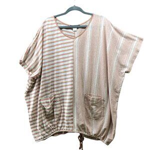 Striped Beige Women's Top